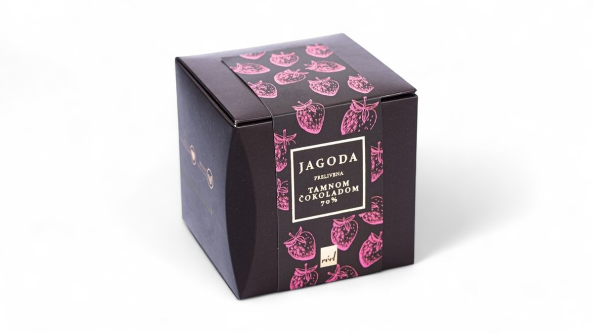 68727d2f674981ac30f93d04 Reel Jagoda prelivena tamnom čokoladom 120g - Slika 1