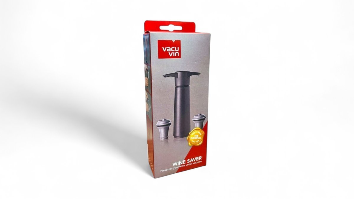 68da8708d50b3404e1d463f9 Vacuvin devakuminizator crni sa 2 čepa - Slika 1