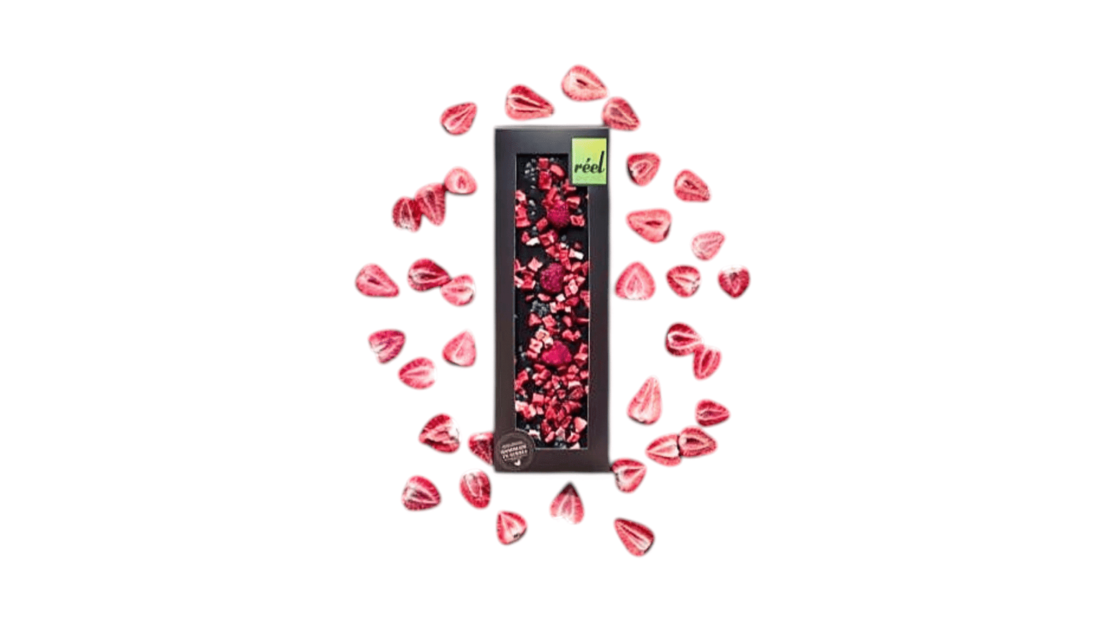 ljubicica Reel tamna čokolada malina, jagoda, ljubičica 115g - Slika 1